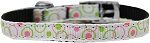 Retro Nylon Dog Collar with classic buckle 3/8" (Color/Size: White Size 10)