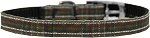 Plaid Nylon Dog Collar with classic buckle 3/8" (Color/Size: Brown Size 10)