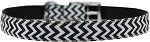 Chevrons Nylon Dog Collar with classic buckle 3/4" (Color/Size: Black Size 14)