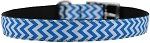 Chevrons Nylon Dog Collar with classic buckle 3/4" (Color/Size: Blue Size 14)