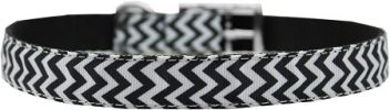 Chevrons Nylon Dog Collar with classic buckle 3/4"
