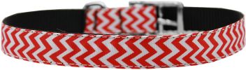 Chevrons Nylon Dog Collar with classic buckle 3/4"