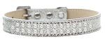 Two Row Pearl (Color/Size: Size 18 Silver Ice Cream Dog Collar)