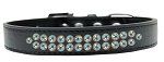 Two Row AB Crystal (Color/Size: Size 18 Black Dog Collar)