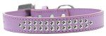 Two Row Clear Crystal (Color/Size: Size 16 Lavender Dog Collar)