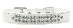 Two Row AB Crystal (Color/Size: Size 16 White Dog Collar)