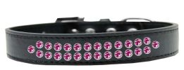 Two Row Bright Pink Crystal
