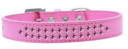 Two Row Bright Pink Crystal
