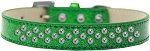 Sprinkles Ice Cream Dog Collar AB Crystals (Color/Size: Size 14 Emerald Green)