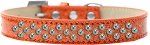Sprinkles Ice Cream Dog Collar AB Crystals (Color/Size: Size 14 Orange)