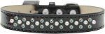 Sprinkles Ice Cream Dog Collar Pearl and AB Crystals (Color/Size: Size 12 Black)