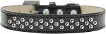 Sprinkles Ice Cream Dog Collar Clear Crystals (Color/Size: Size 12 Black)