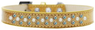 Sprinkles Ice Cream Dog Collar Pearl and AB Crystals