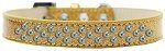 Sprinkles Ice Cream Dog Collar AB Crystals (Color/Size: Size 12 Gold)