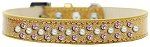 Sprinkles Ice Cream Dog Collar Pearl and Light Pink Crystals (Color/Size: Size 12 Gold)