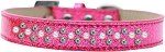 Sprinkles Ice Cream Dog Collar Pearl and AB Crystals (Color/Size: Size 12 Pink)