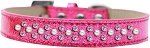 Sprinkles Ice Cream Dog Collar Pearl and Light Pink Crystals (Color/Size: Size 12 Pink)