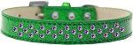 Sprinkles Ice Cream Dog Collar Purple Crystals (Color/Size: Size 14 Emerald Green)