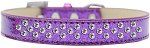 Sprinkles Ice Cream Dog Collar Clear Crystals (Color/Size: Size 12 Purple)