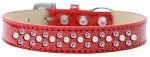 Sprinkles Ice Cream Dog Collar Pearl and Light Pink Crystals (Color/Size: Size 14 Red)