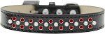 Sprinkles Ice Cream Dog Collar Pearl and Red Crystals (Color/Size: Size 14 Black)