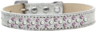 Sprinkles Ice Cream Dog Collar Pearl and Light Pink Crystals