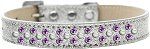 Sprinkles Ice Cream Dog Collar Pearl and Purple Crystals (Color/Size: Size 12 Silver)
