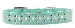 Sprinkles Dog Collar Pearl and Clear Crystals (Color/Size: Size 12 Aqua)