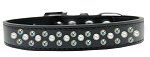 Sprinkles Dog Collar Pearl and AB Crystals (Color/Size: Size 12 Black)