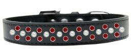 Sprinkles Dog Collar Pearl and Red Crystals