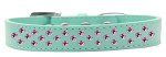 Sprinkles Dog Collar Bright Pink Crystals (Color/Size: Size 14 Aqua)