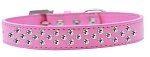 Sprinkles Dog Collar Clear Crystals (Color/Size: Size 14 Bright Pink)