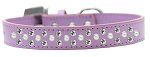 Sprinkles Dog Collar Pearl and Clear Crystals (Color/Size: Size 12 Lavender)