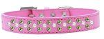 Sprinkles Dog Collar Pearl and Lime Green Crystals (Color/Size: Size 14 Bright Pink)
