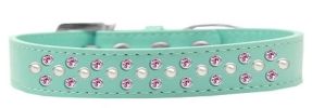 Sprinkles Dog Collar Pearl and Light Pink Crystals