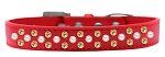 Sprinkles Dog Collar Pearl and Yellow Crystals (Color/Size: Size 14 Red)