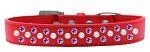 Sprinkles Dog Collar Pearl and Purple Crystals (Color/Size: Size 12 Red)