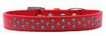 Sprinkles Dog Collar Southwest Turquoise Pearls (Color/Size: Size 14 Red)