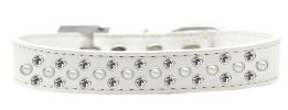 Sprinkles Dog Collar Pearl and Clear Crystals