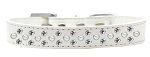 Sprinkles Dog Collar Pearl and Clear Crystals (Color/Size: Size 12 White)