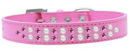 Two Row Pearl and Pink Crystal