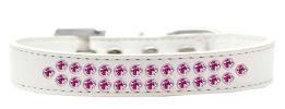 Two Row Bright Pink Crystal
