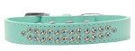 Two Row AB Crystal (Color/Size: Size 14 Aqua Dog Collar)