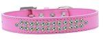Two Row AB Crystal (Color/Size: Size 12 Bright Pink Dog Collar)
