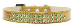 Two Row Lime Green Crystal