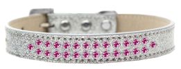 Two Row Bright Pink Crystal