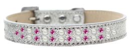 Two Row Pearl and Pink Crystal