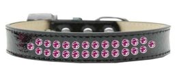 Two Row Bright Pink Crystal
