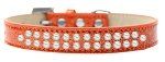 Two Row Pearl (Color/Size: Size 12 Orange Ice Cream Dog Collar)