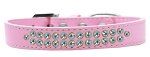 Two Row AB Crystal (Color/Size: Size 12 Light Pink Dog Collar)